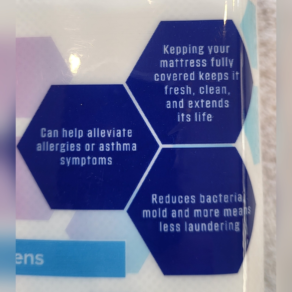 COMFORT LAB Antimicrobial Queen Size Mattress Protector (NWT) (NIP) - Picture 4 of 8